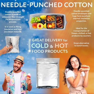 এককালীন মেটালিক অ্যালুমিনিয়াম ফয়েল গরম ঠান্ডা তাপ নিরোধক বাবল কুলার মেইলার্স এনভেলপ